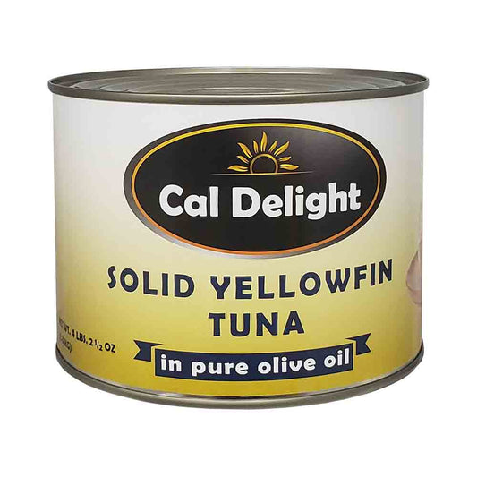 Cal Delight Solid Yellowfin Tuna in Pure Olive Oil 4 lb 2.5 oz
