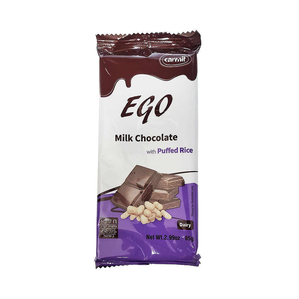 Carmit Ego Milk Chocolate With Puffed Rice Bar 85 gr