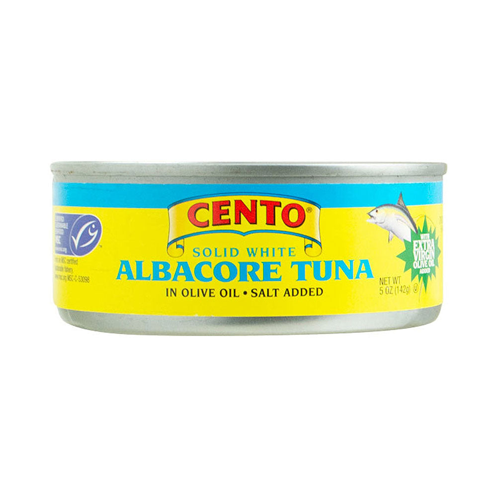 Cento Solid White Albacore Tuna In Olive Oil Salt Added 5 oz