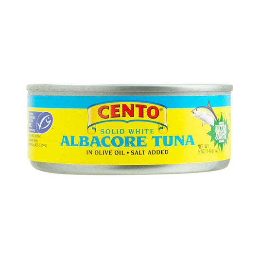 Cento Solid White Albacore Tuna In Olive Oil Salt Added 5 oz