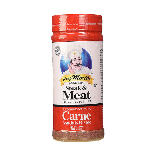 Chef Merito Steak &amp; Meat Seasoning 14 oz