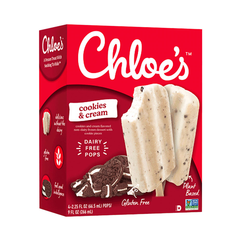 Chloe's Cookies &amp; Cream Oatmilk Pops 4 pk