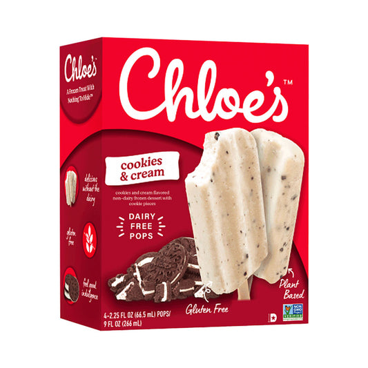 Chloe's Cookies &amp; Cream Oatmilk Pops 4 pk