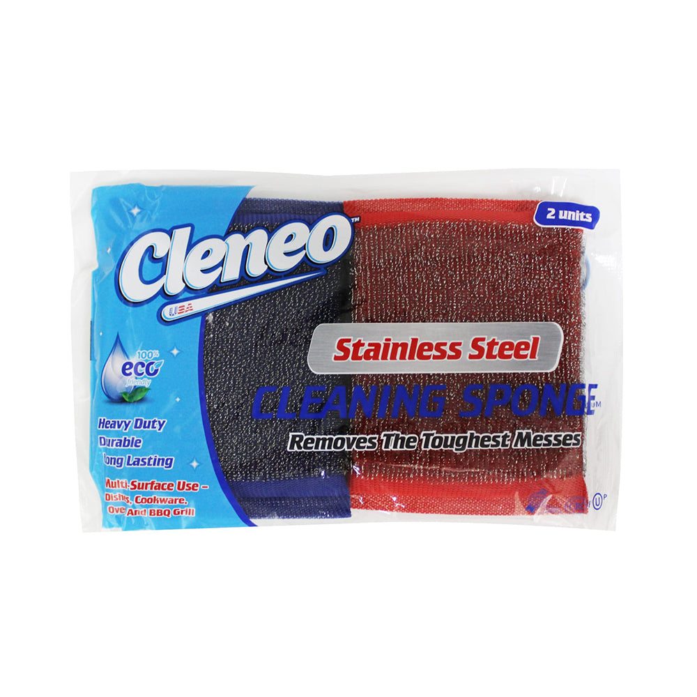 Cleneo Stainless Steel Cleaning Sponge 2 Units