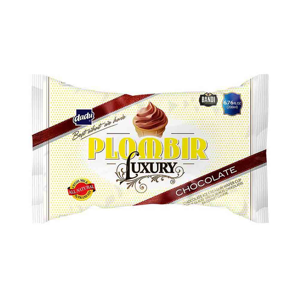 Dadu Plombir Luxury Chocolate Ice Cream Cone 6.76 oz