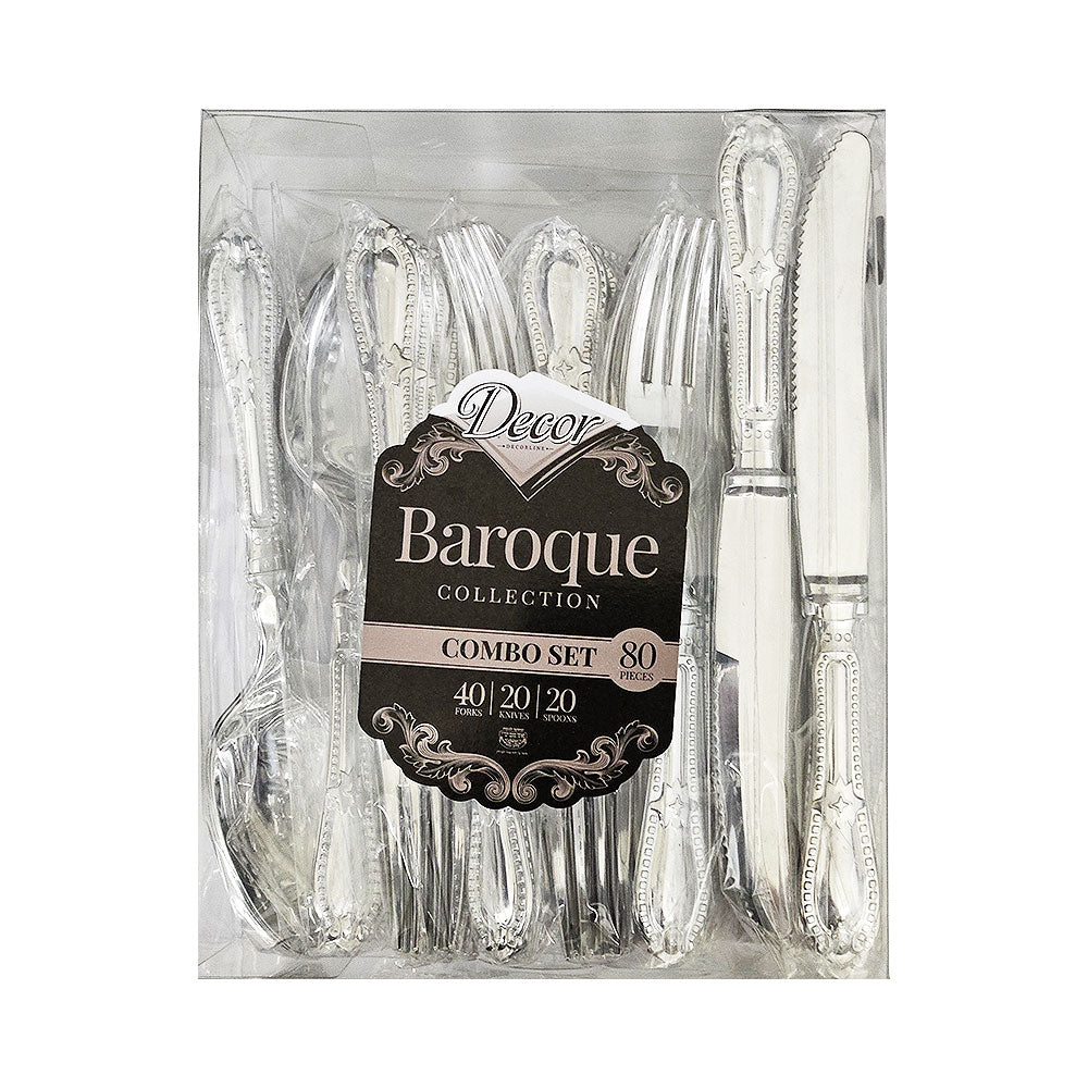 Decor Baroque Combo St 80 Pcs Silver