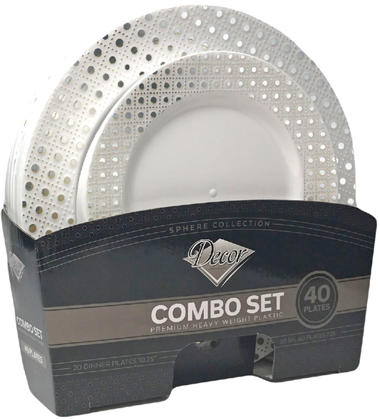 Decor Sphere Collection Salad Plates 40  Combo Set
