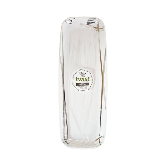 Decor Twist Collection Oval Serving Tray White Silver 2 pk