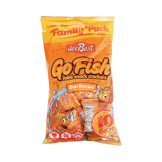 Dee Best Go fish snack crackers BBQ 10 pk