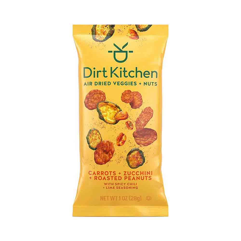 Dirt Kitchen Air Dried Veggie Crisps  Carrots Zucchini Roasted Peanuts1 oz