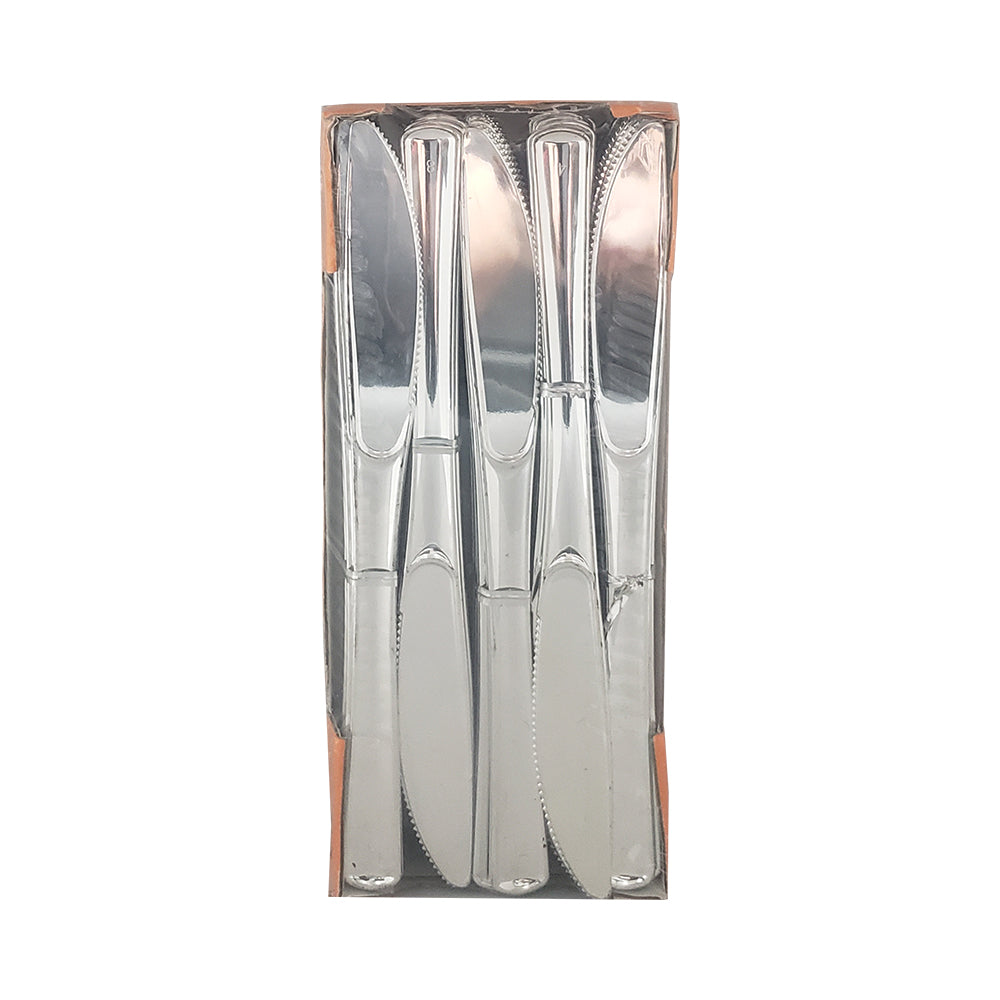 Disposable Silver Knifes 50 Pcs