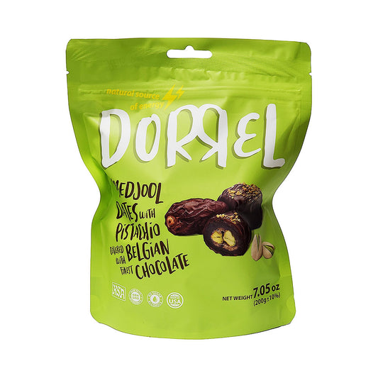 Dorral Date &amp; Pistachio Covered With Belgian Chocolate
