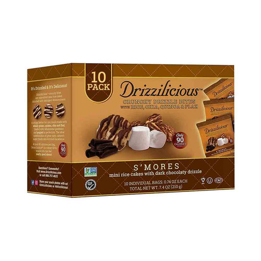 Drizzilicious S'mores Mini Rice Cakes With Dark Chocolaty Drizzle 7.4 oz