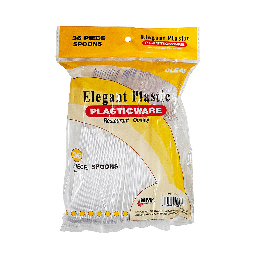 Elegant Plasticware Clear Spoons 36 ct