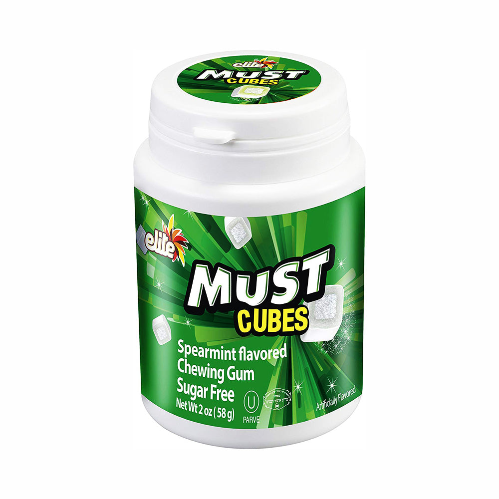 Elite Must Cubes Sugar Free  Spearmint Gum 2 oz