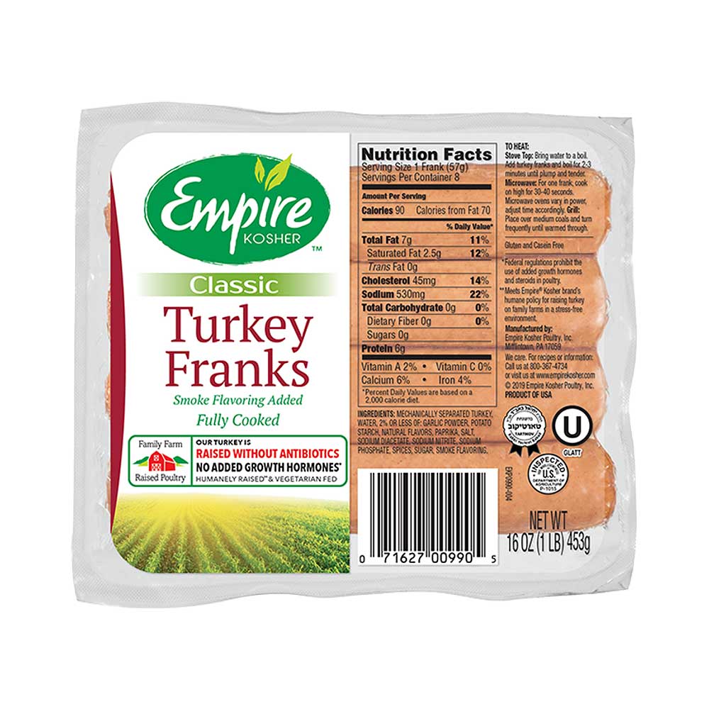 Empire Classic Turkey Franks 16 oz