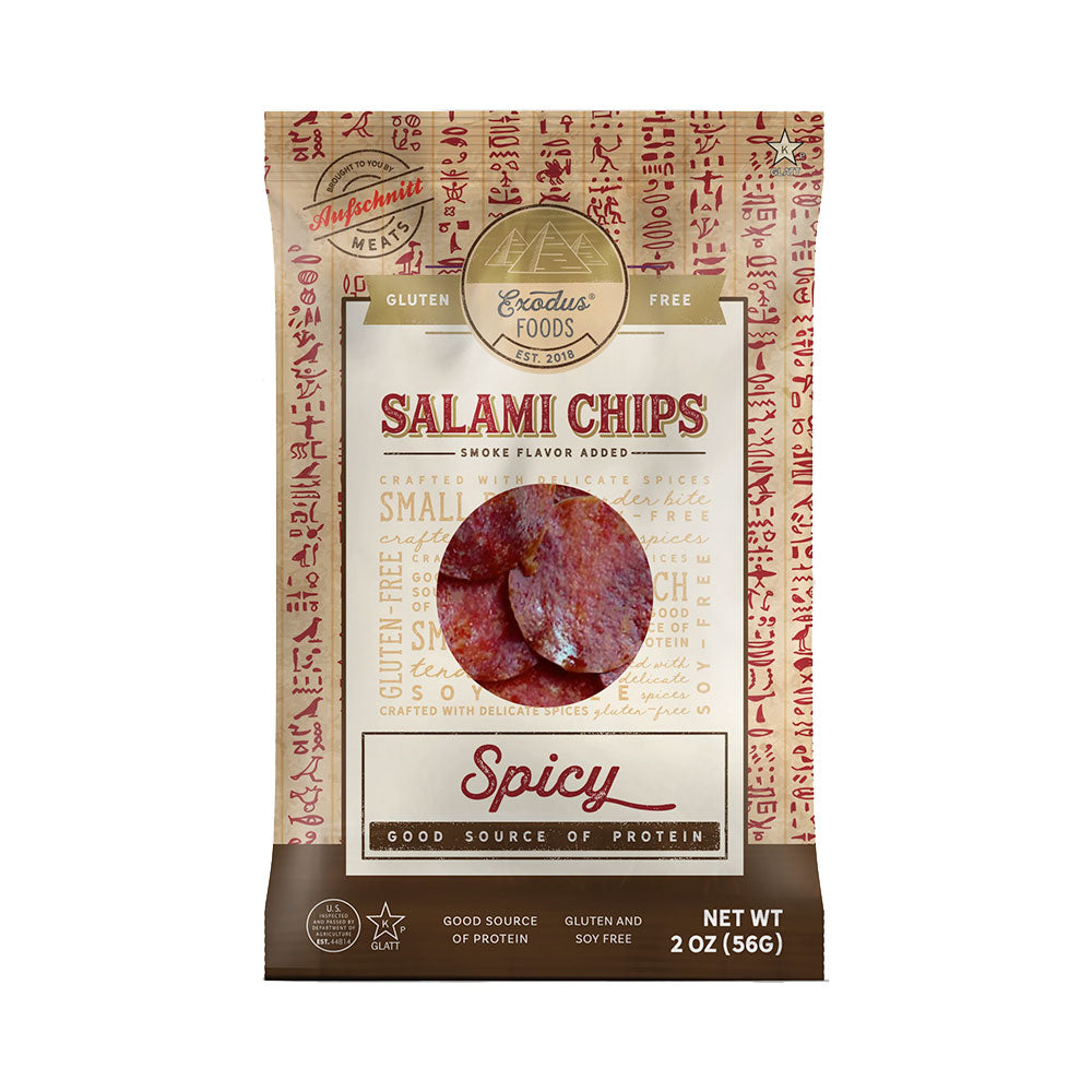 Exodus Foods Salami Chips Spicy 2oz