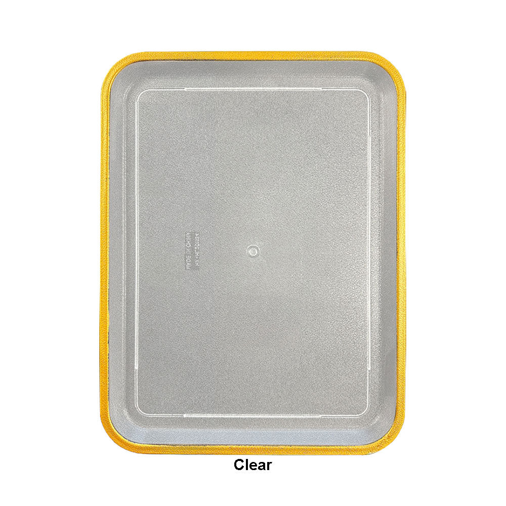 Fancy Feast Dishware Clear Gold Rims Plastic Square Plates