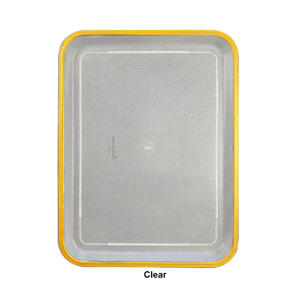 Fancy Feast Dishware Clear Gold Rims Square Plastic Plates Large