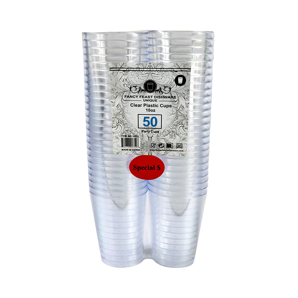 Fancy Feast Dishware Clear Plastic Cups 50 pk