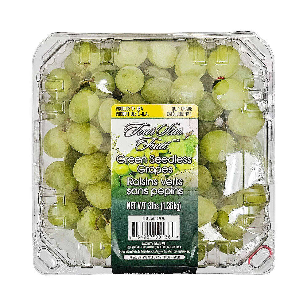 Four Star Fruit Green Seedless Grapes 3 lb s