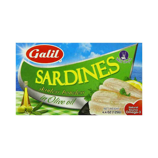 Galil Foods Sardines Skinless Boneless In Olive Oil 4.4oz