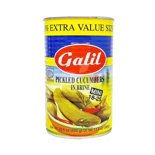 Galil Mini Pickled Cucumber 18-25 in Brine 23 oz