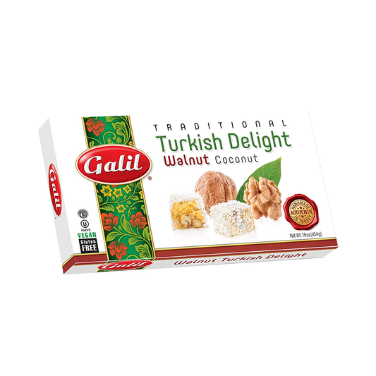 Galil Traditional Turkish Delight Walnut Coconut  16 oz