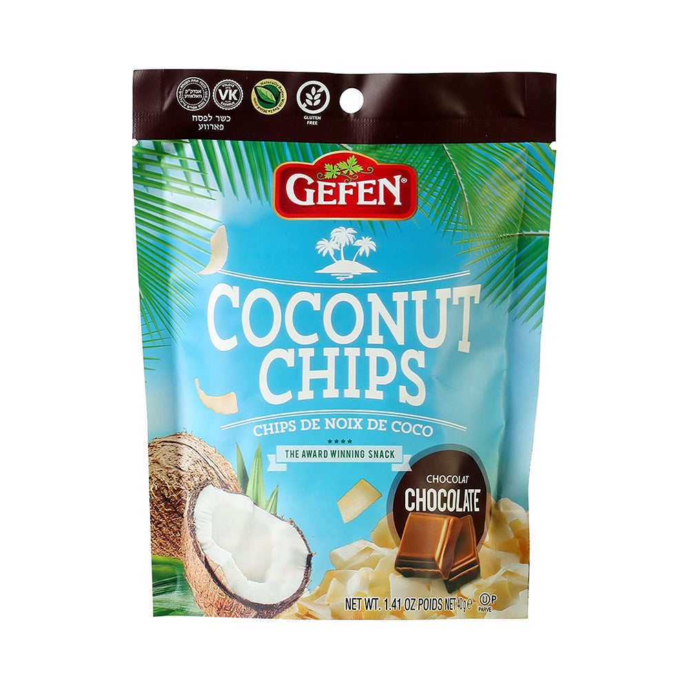 Gefen Coconut Chips Chocolate 1-41 oz