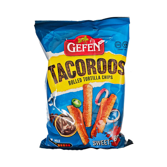 Gefen Sweet BBQ Tacaroos Rolled Tortilla Chips 9.5 oz