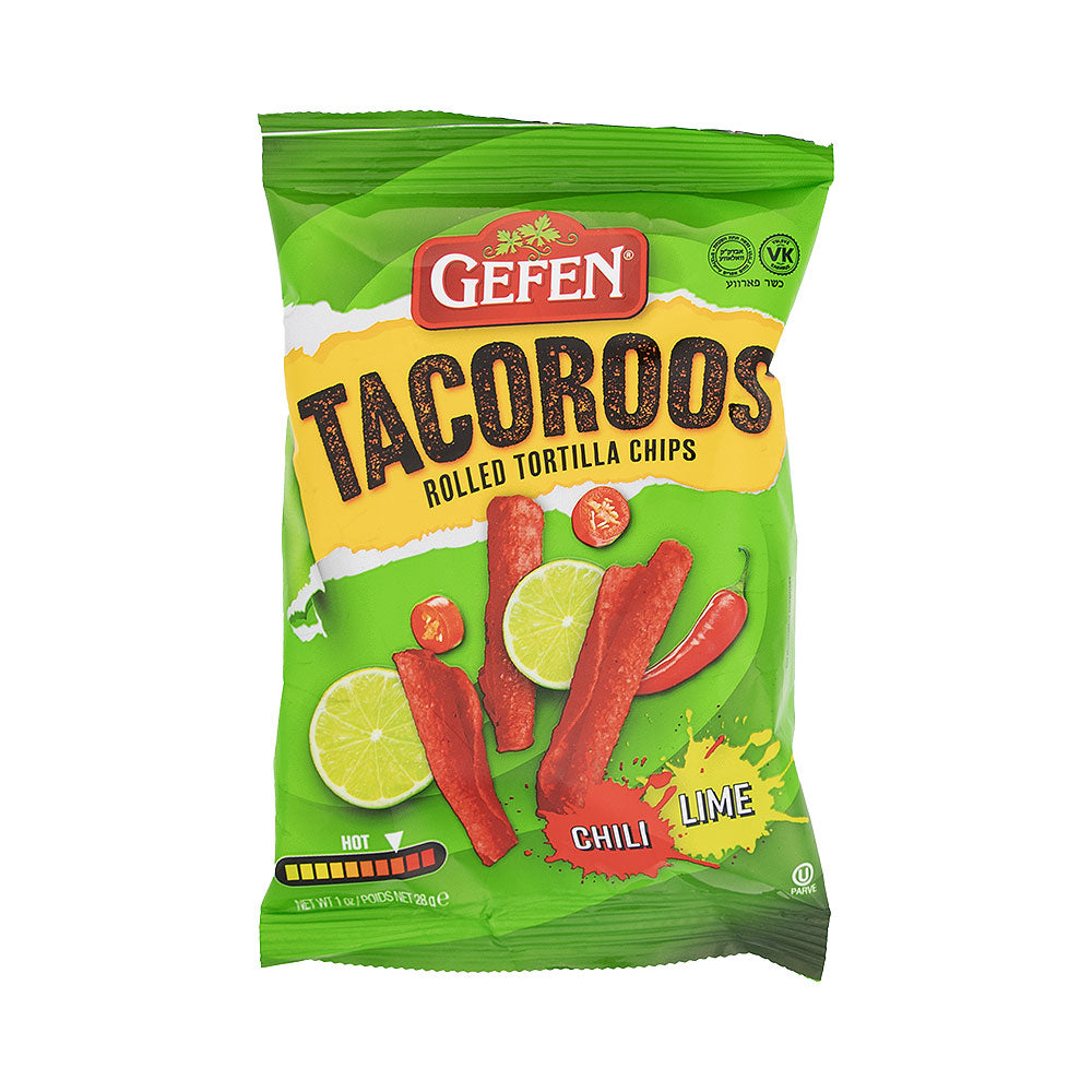 Gefen Tacoroos Chili Lime Rolled Tortilla Chips 1 oz