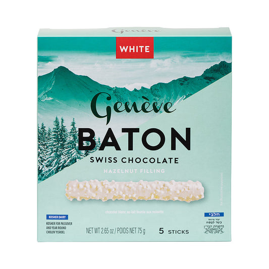 Geneve Baton Swiss White Chocolate 5 Sticks 2.65 oz