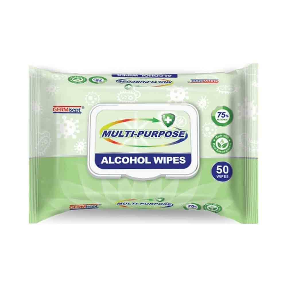 Germisept Multi Purpose Alcohol Wipes 50ct