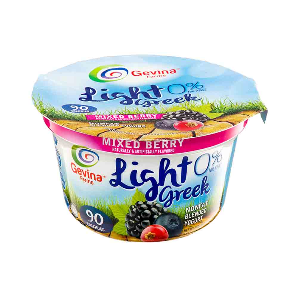 Gevina Farms Light Greek Yogurt 0% Mixed Berry 5 oz