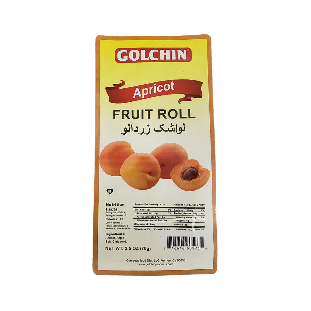 Golchin Apricot Fruit Roll 2-5 oz