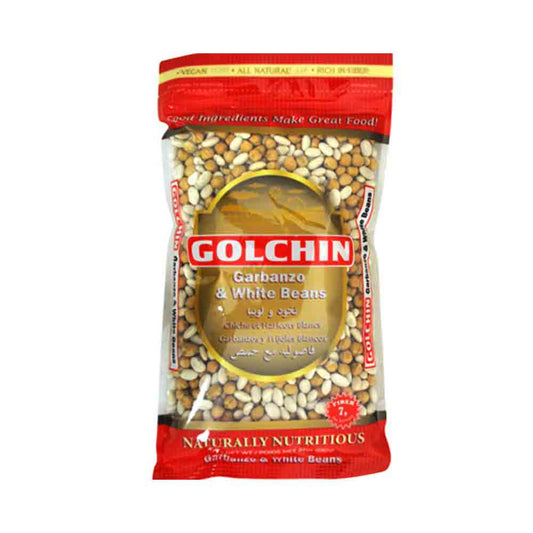 Golchin Garbanzo and  white beans 24 oz