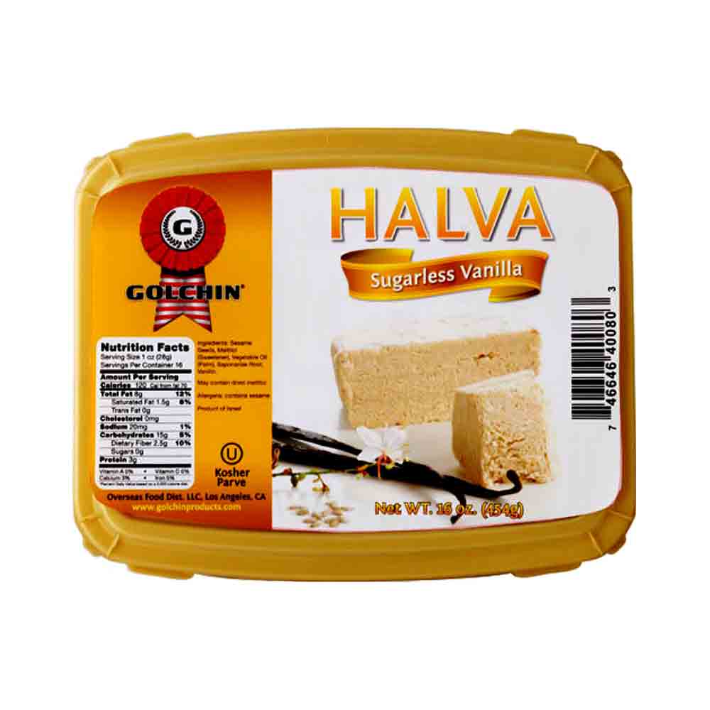 Golchin Sugarless Vanilla Halva 16 oz