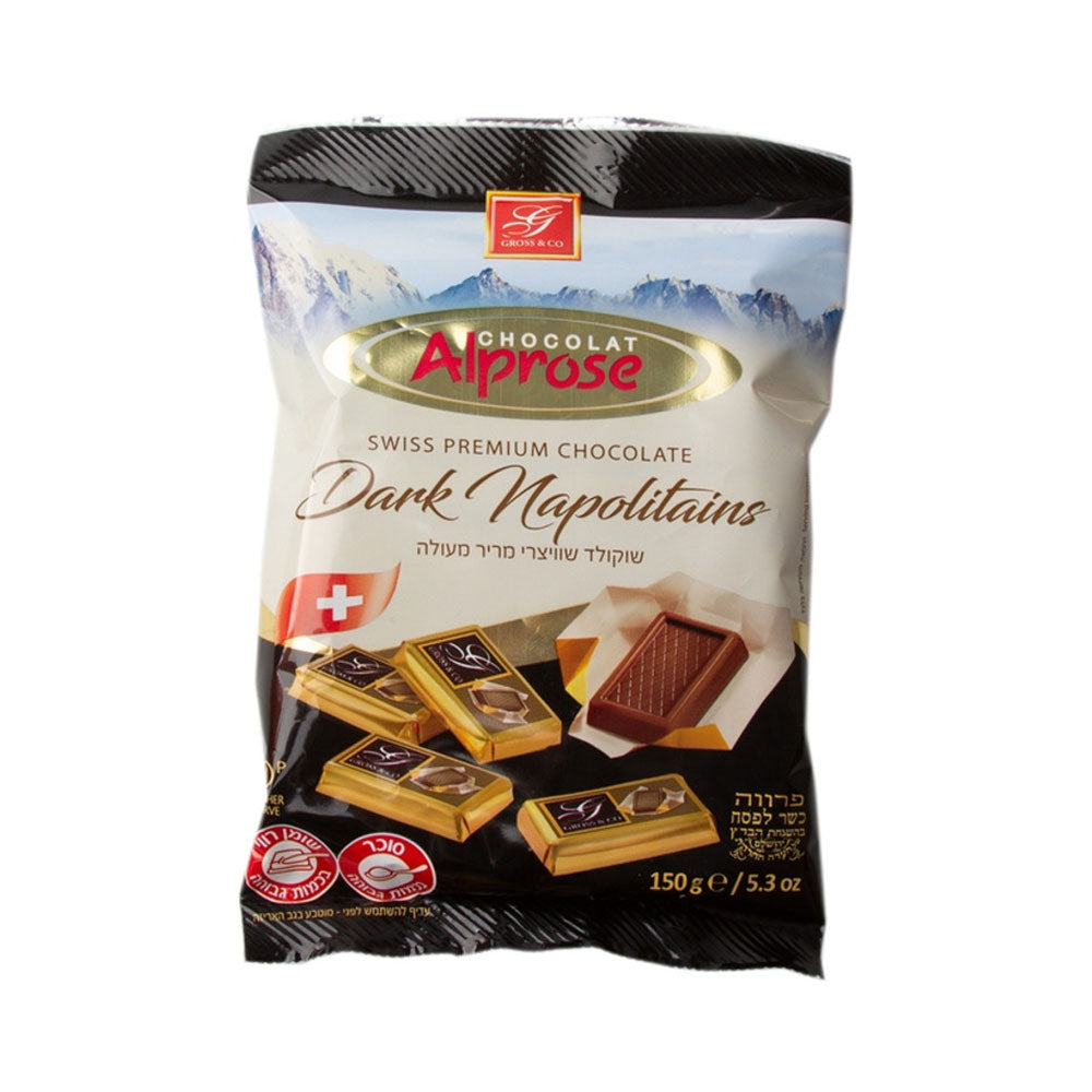 Gross &amp; Co Alprose Chocolate Swiss Premium Chocolate Dark Napolitains 5.3 oz