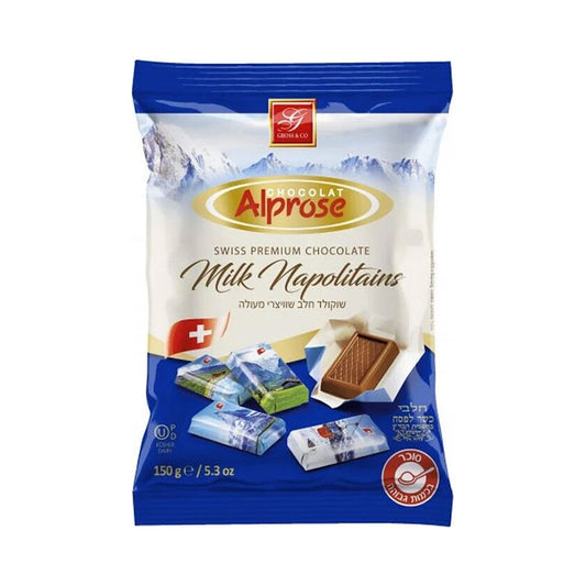 Gross &amp; Co Alprose Chocolate Swiss Premium Milk Napolitains 5.3 oz
