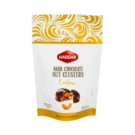 Haddar Dark Chocolate Nut Clusters Cashew 4.9 oz KFP