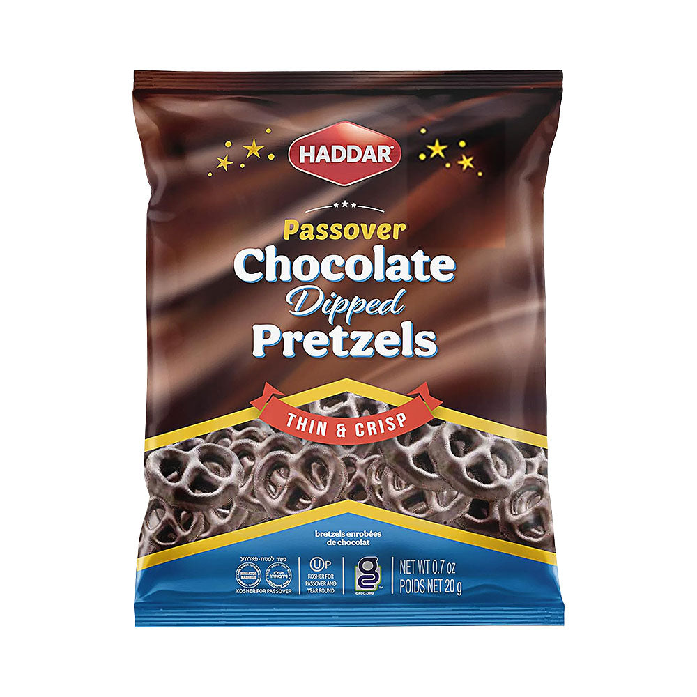 Haddar Gluten Free Chocolate Coverd Pressed Pretzels 0.7 oz