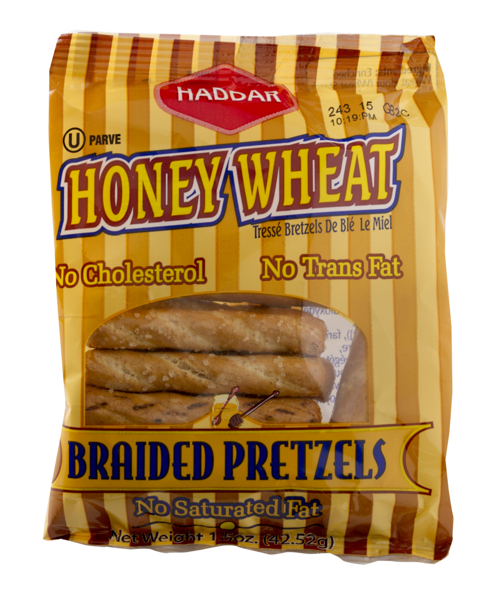 Haddar Honey Wheat Braided Pretzel 1.5 oz