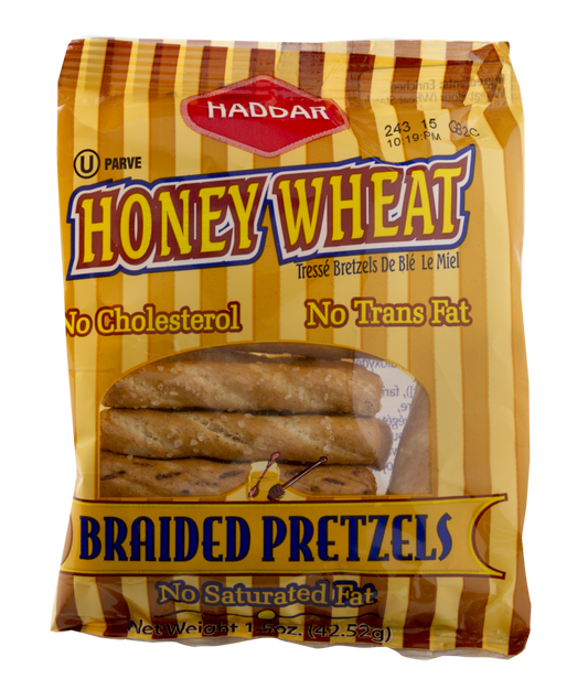 Haddar Honey Wheat Braided Pretzel 1.5 oz