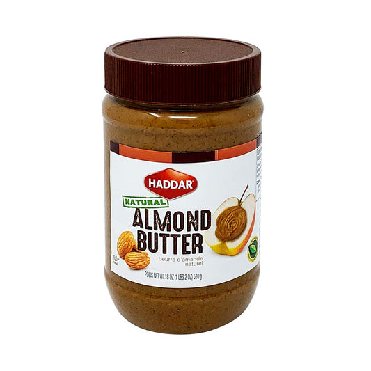 Haddar Natural Almond Butter 18 oz