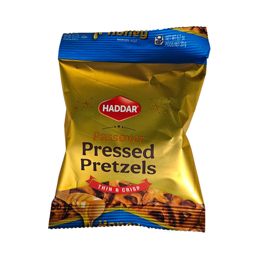 Haddar Passover Pressed Honey Pretzels Thin &amp; Crisp 0.7 oz