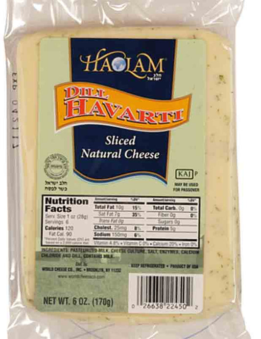 Haolam Sliced Dill Havarti Natural Cheese 6 oz