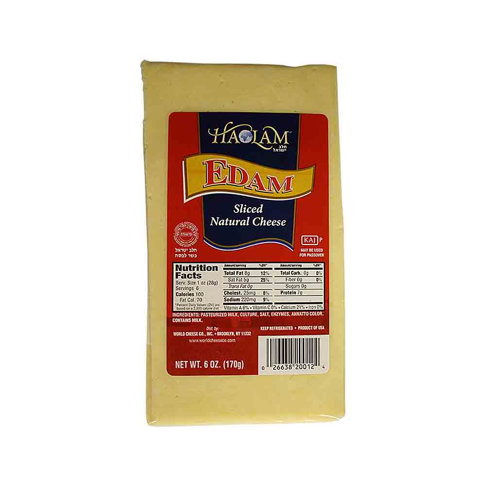 Haolam Edam Sliced Natural Cheese 6 oz