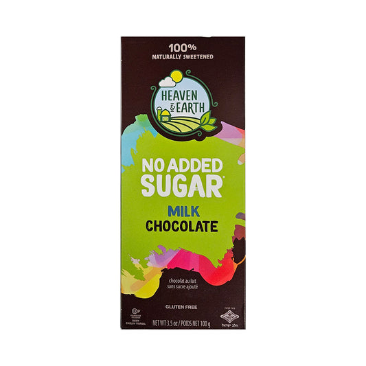 Heaven &amp; Earth No Added Sugar Milk Chocolate 3.5 oz