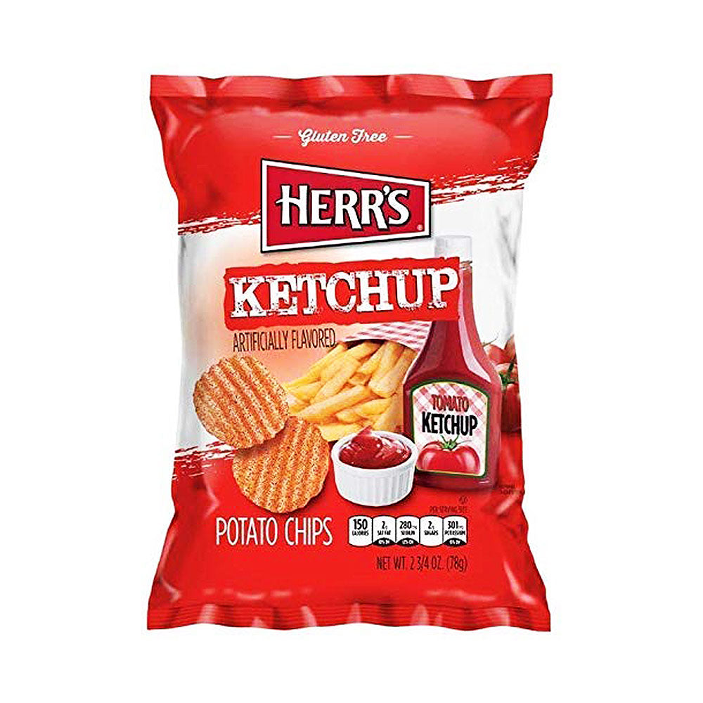 Herr's Ketchup Ripple Potato Chips 78 gr