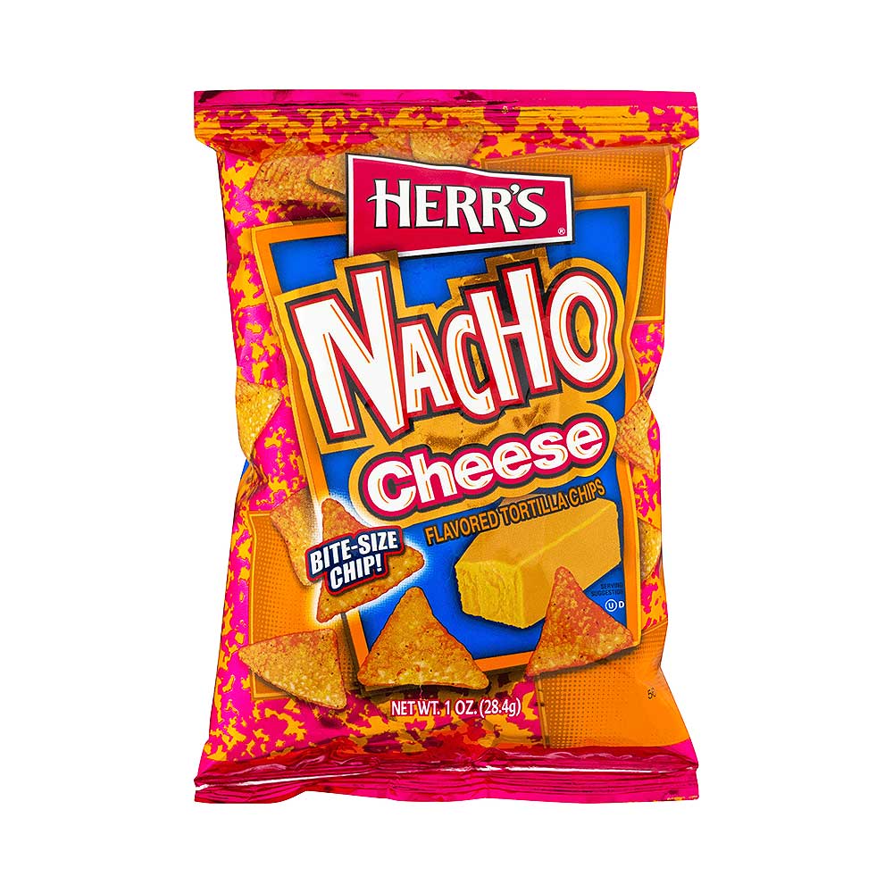 Herr's Nacho Cheese Flavored Tortilla Chips 1 oz